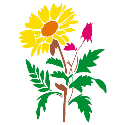 MaxxxMart - Flower Wall Stencil-6 (Inches)