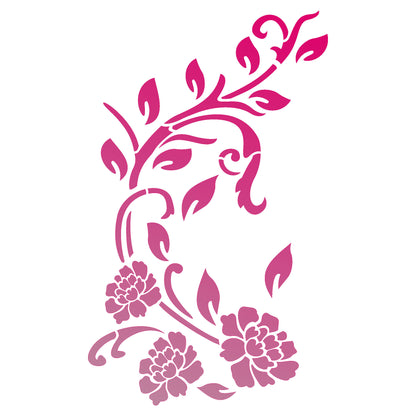 MaxxxMart - Flower Wall Stencil-6 (Inches)