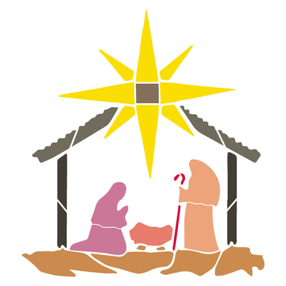 MaxxxMart - Jesus Theme Wall Stencil (Inches)