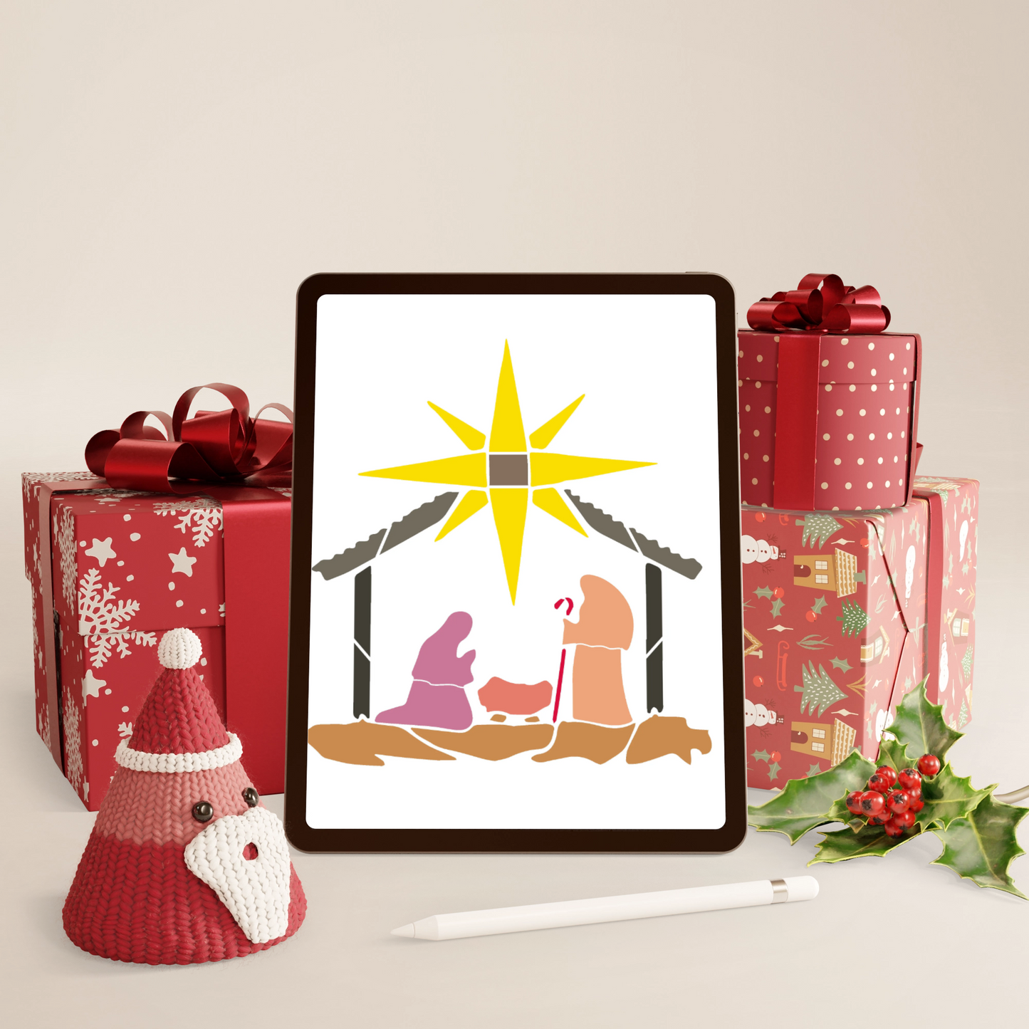 MaxxxMart - Jesus Theme Wall Stencil (Inches)