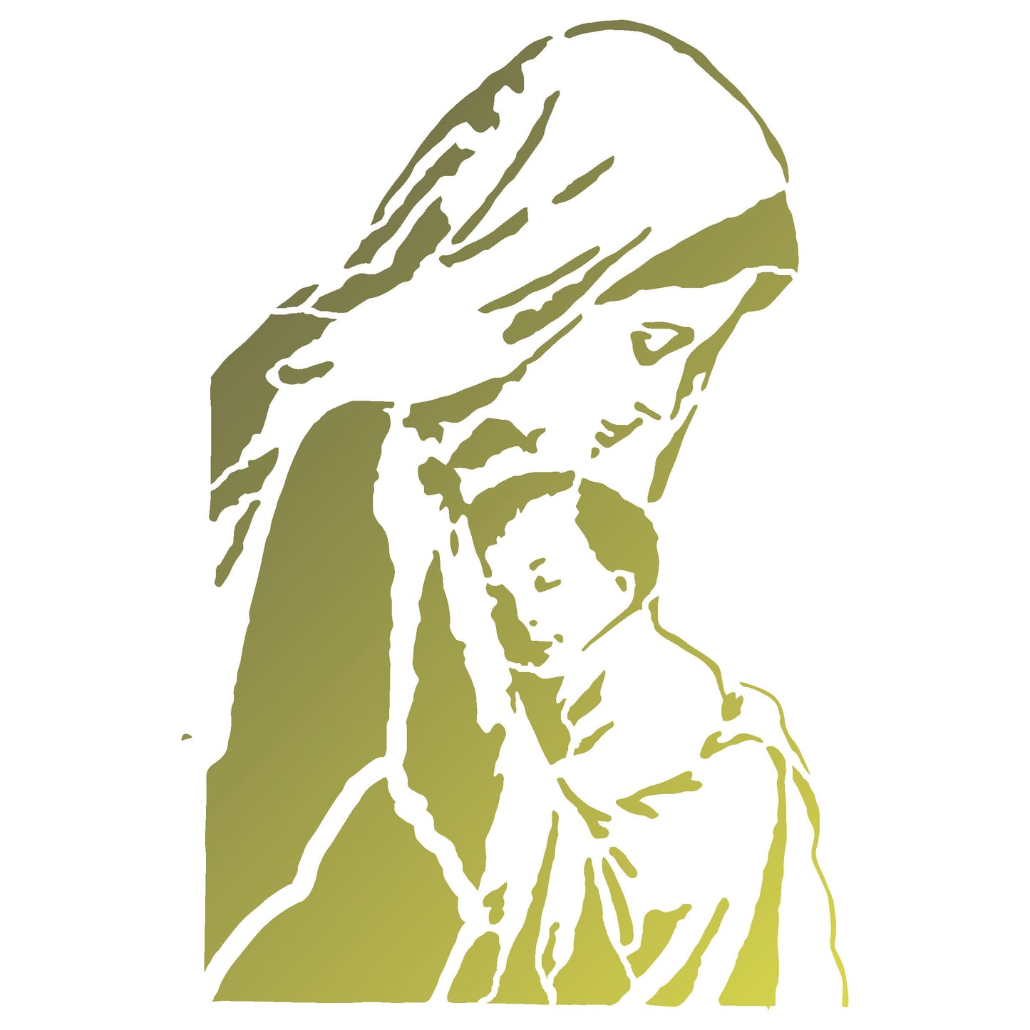 MaxxxMart - Jesus Theme Wall Stencil-1 (Inches)