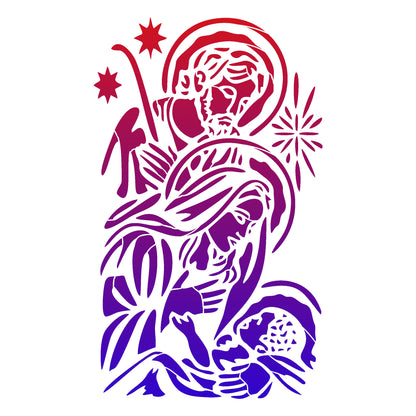 MaxxxMart - Jesus Theme Wall Stencil-1 (Inches)