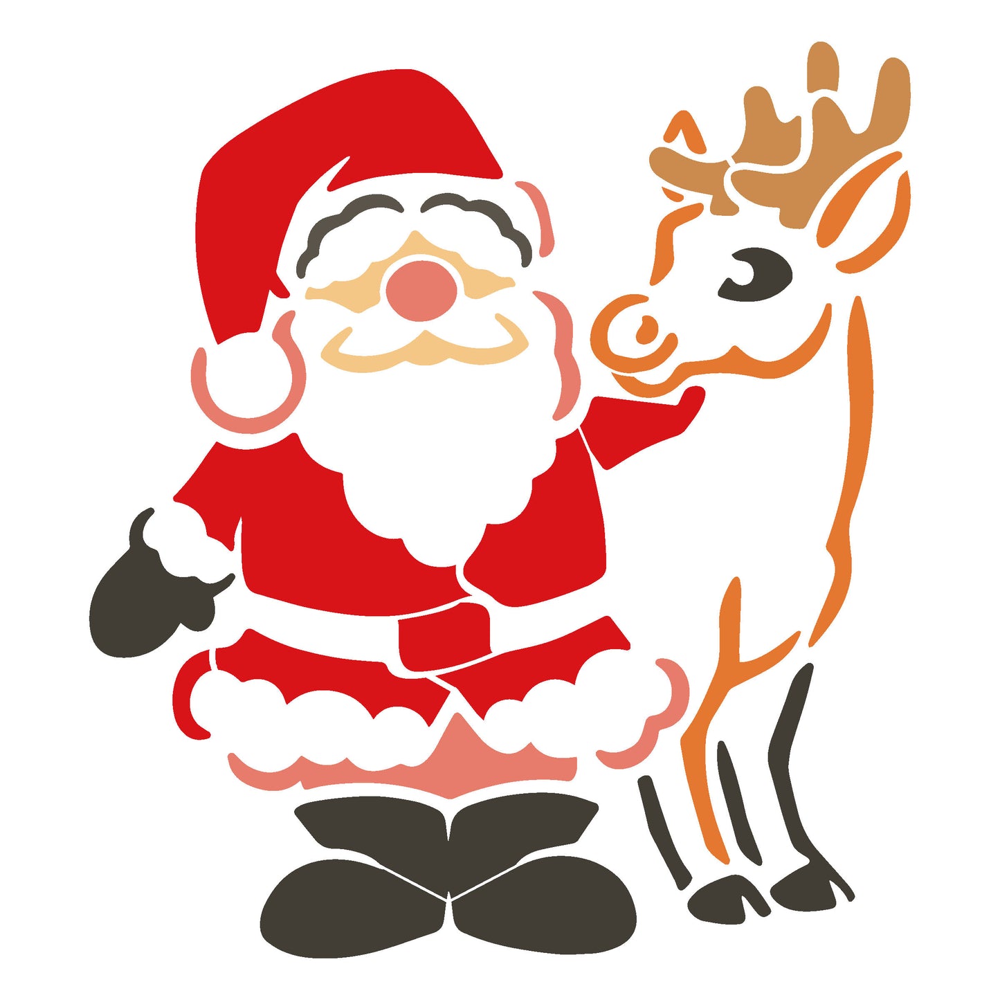 MaxxxMart - Santa Claus Wall Stencil(Inches)