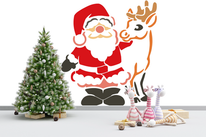 MaxxxMart - Santa Claus Wall Stencil(Inches)