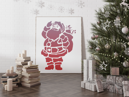 MaxxxMart - Santa Claus Wall Stencil(Inches)