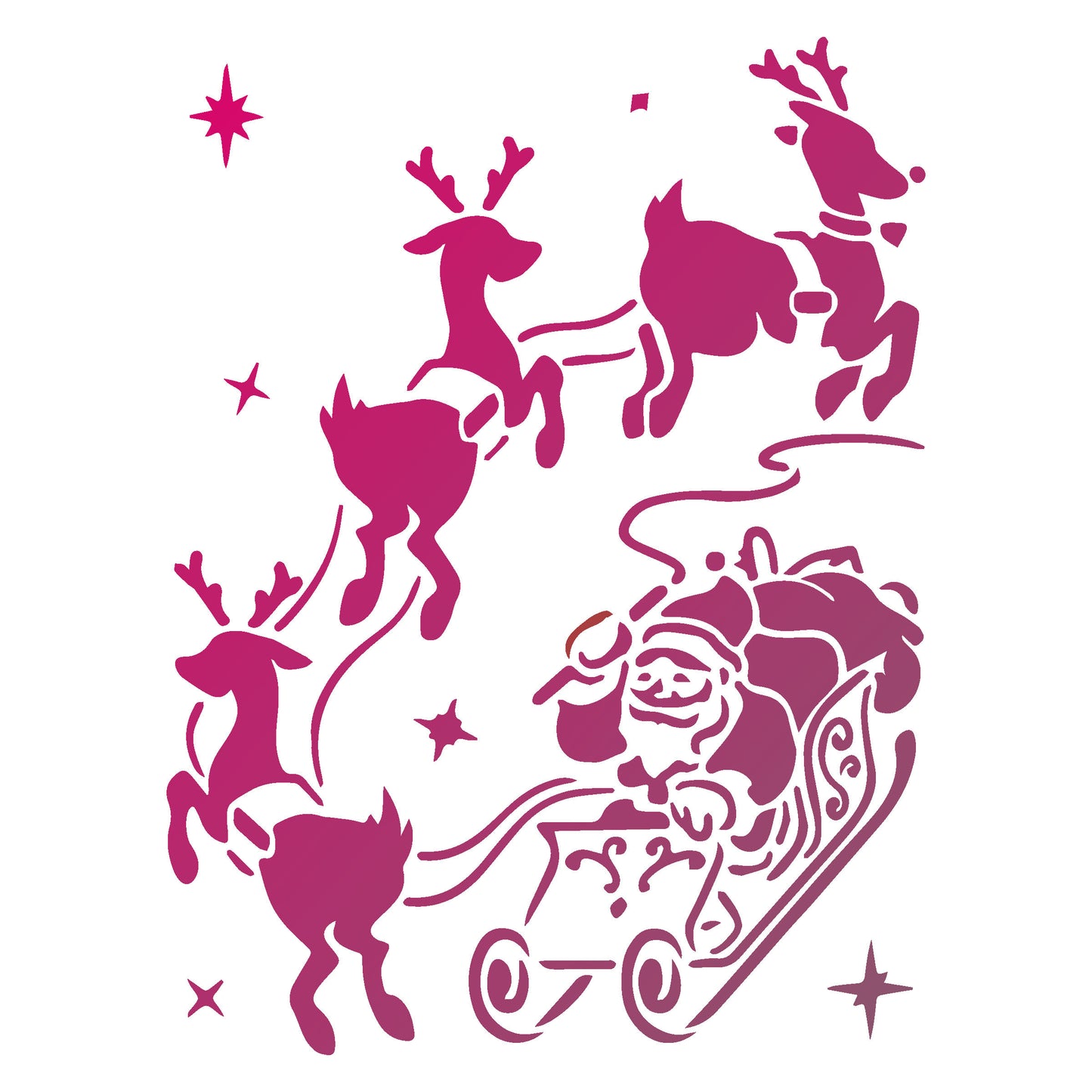 MaxxxMart - Christmas Theme wall Stencil (Inches)