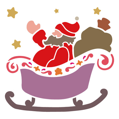 MaxxxMart - Santa Claus Wall Stencil(Inches)