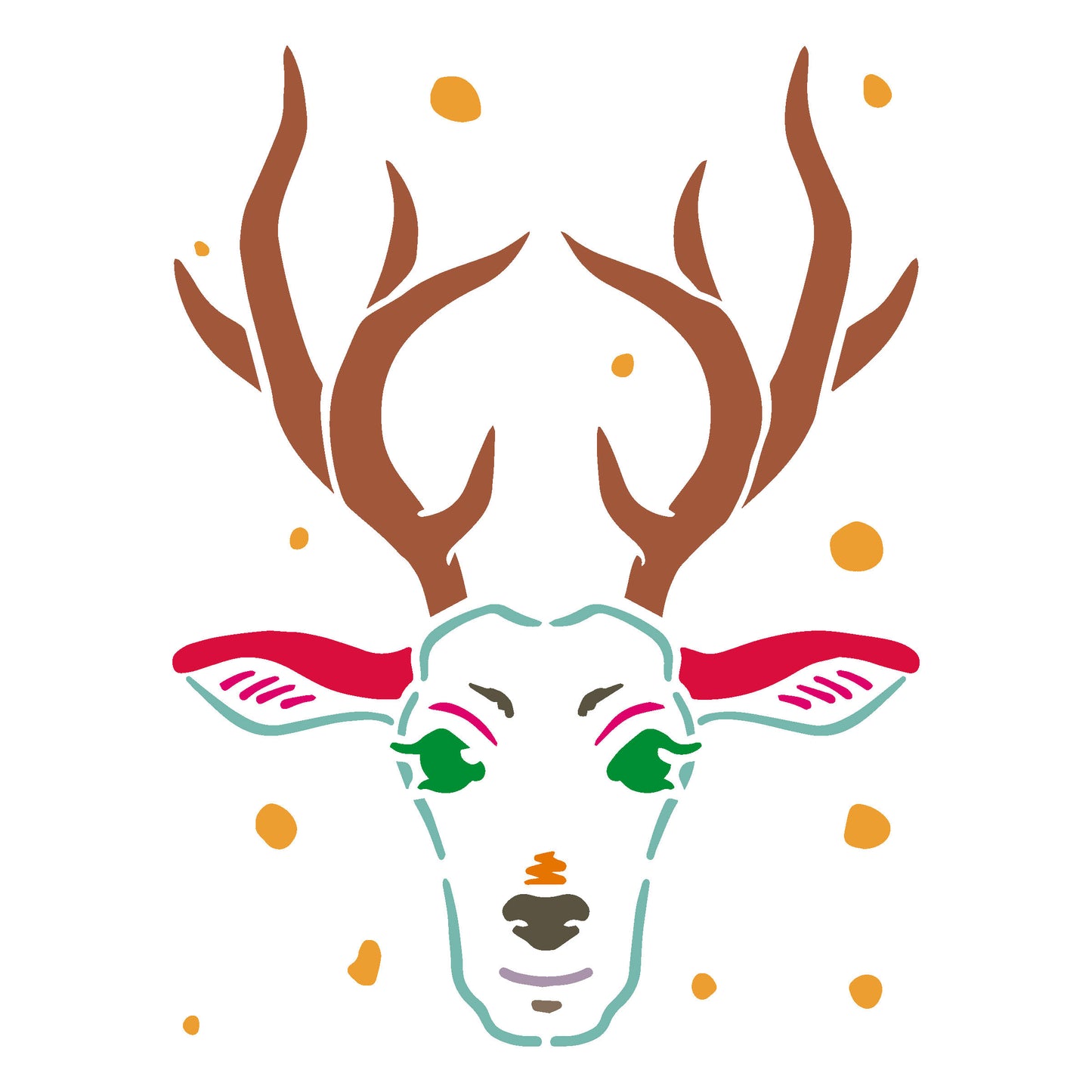 MaxxxMart - Christmas Theme wall Stencil (Inches)