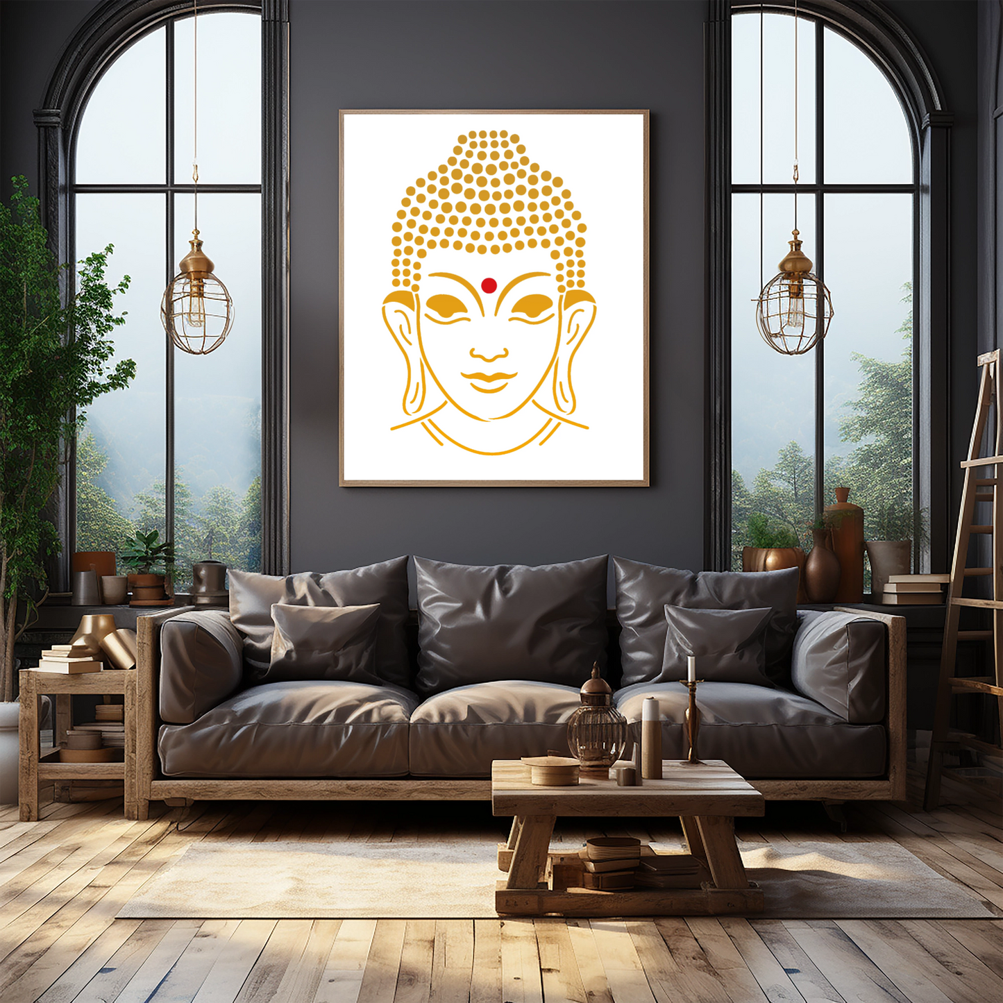 MaxxxMart - Lord Buddha And Hamsa hand (Inches)