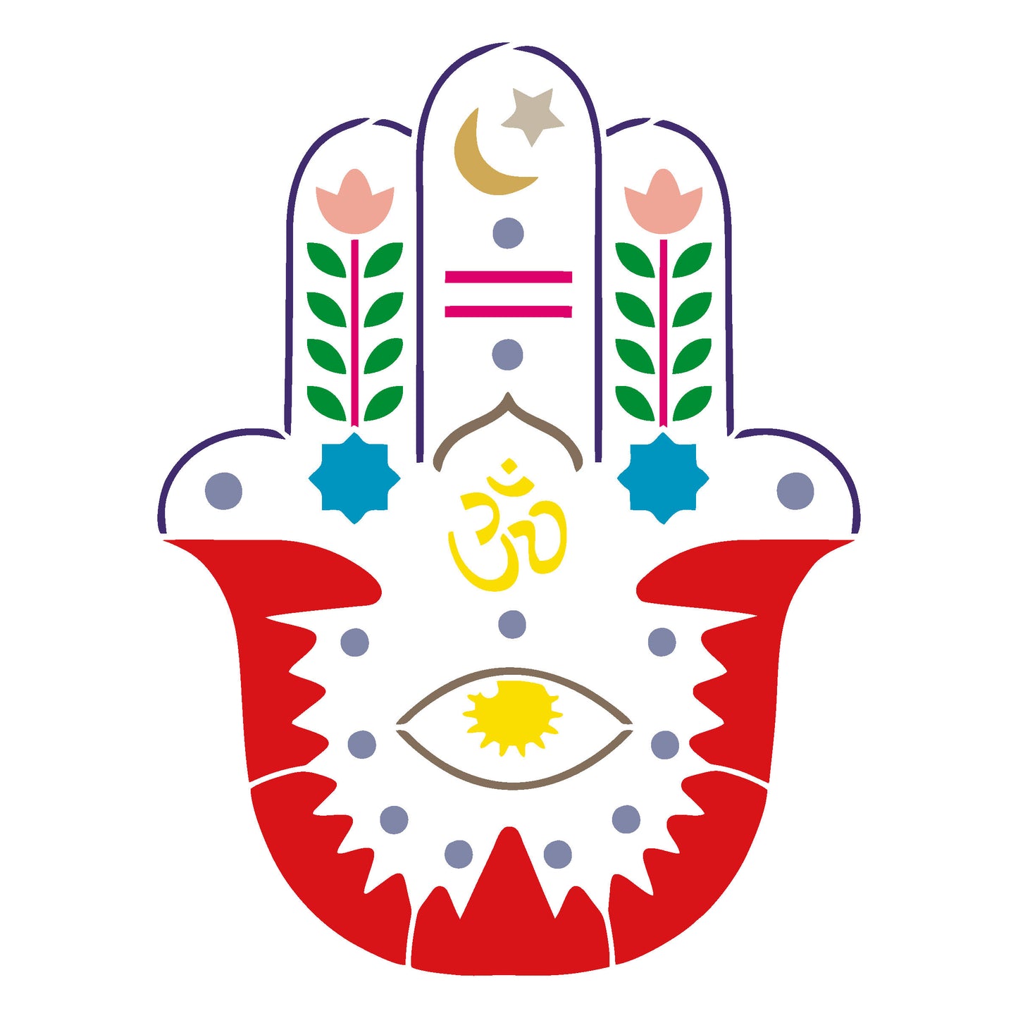 MaxxxMart - Lord Buddha And Hamsa hand (Inches)
