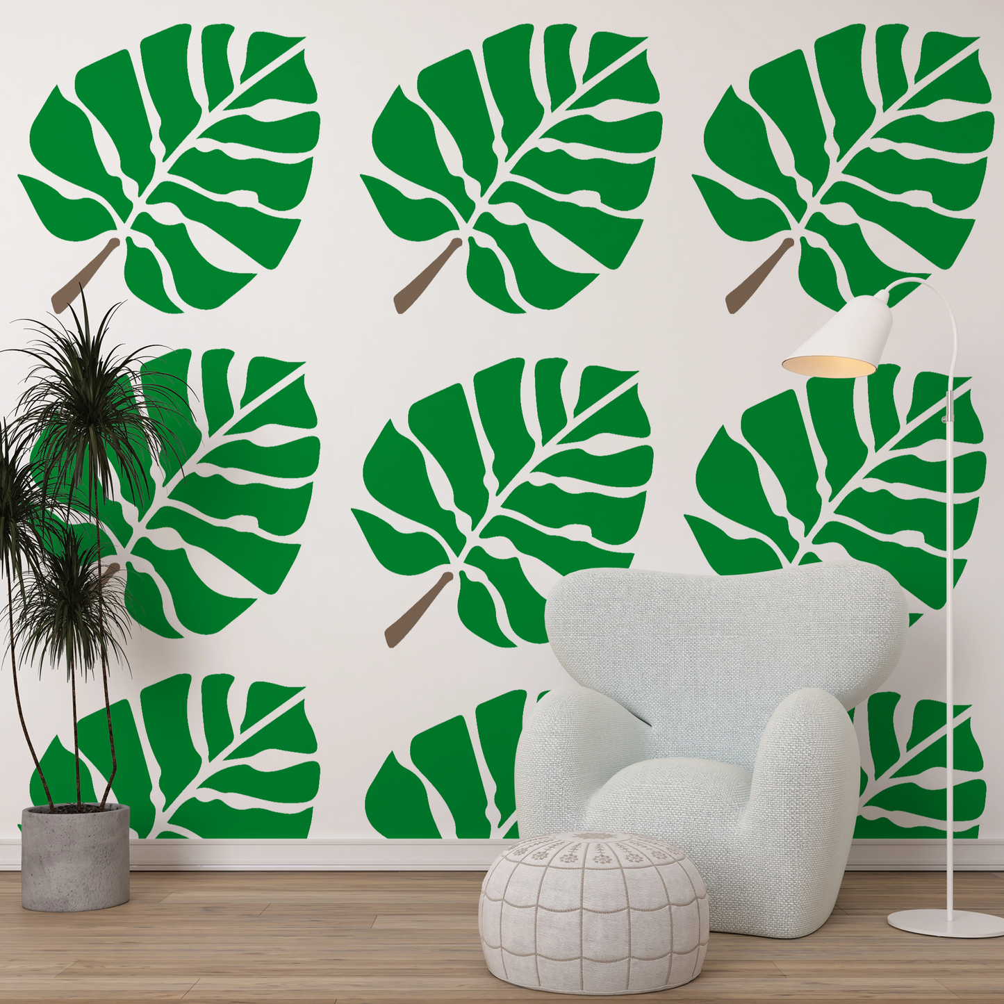 MaxxxMart - Leaves Wall Stencil-1 (Inches)