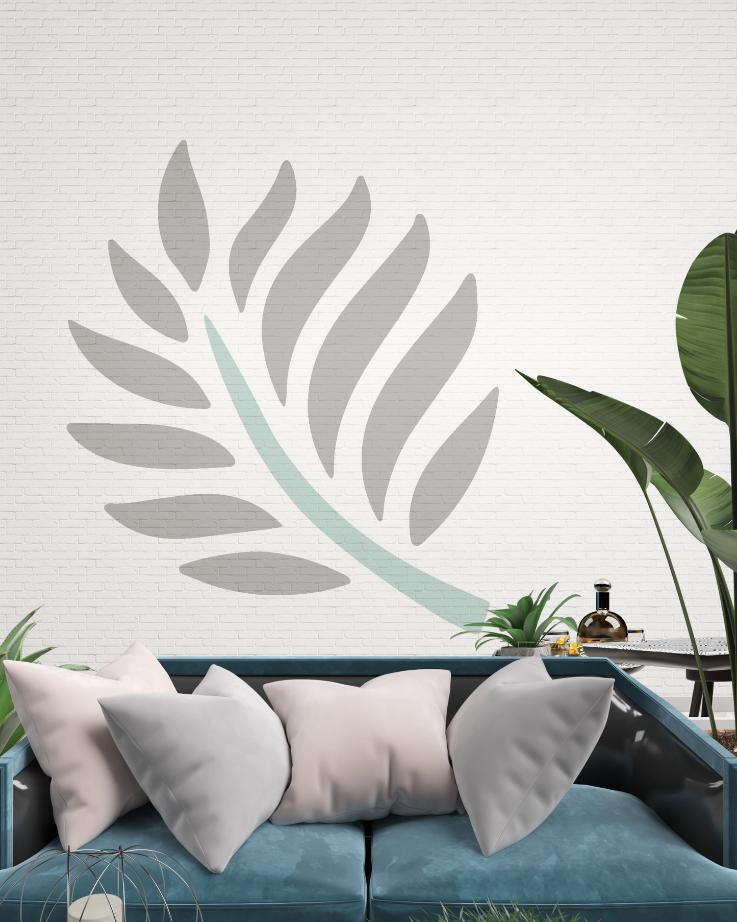 MaxxxMart - Leaves Wall Stencil-1 (Inches)