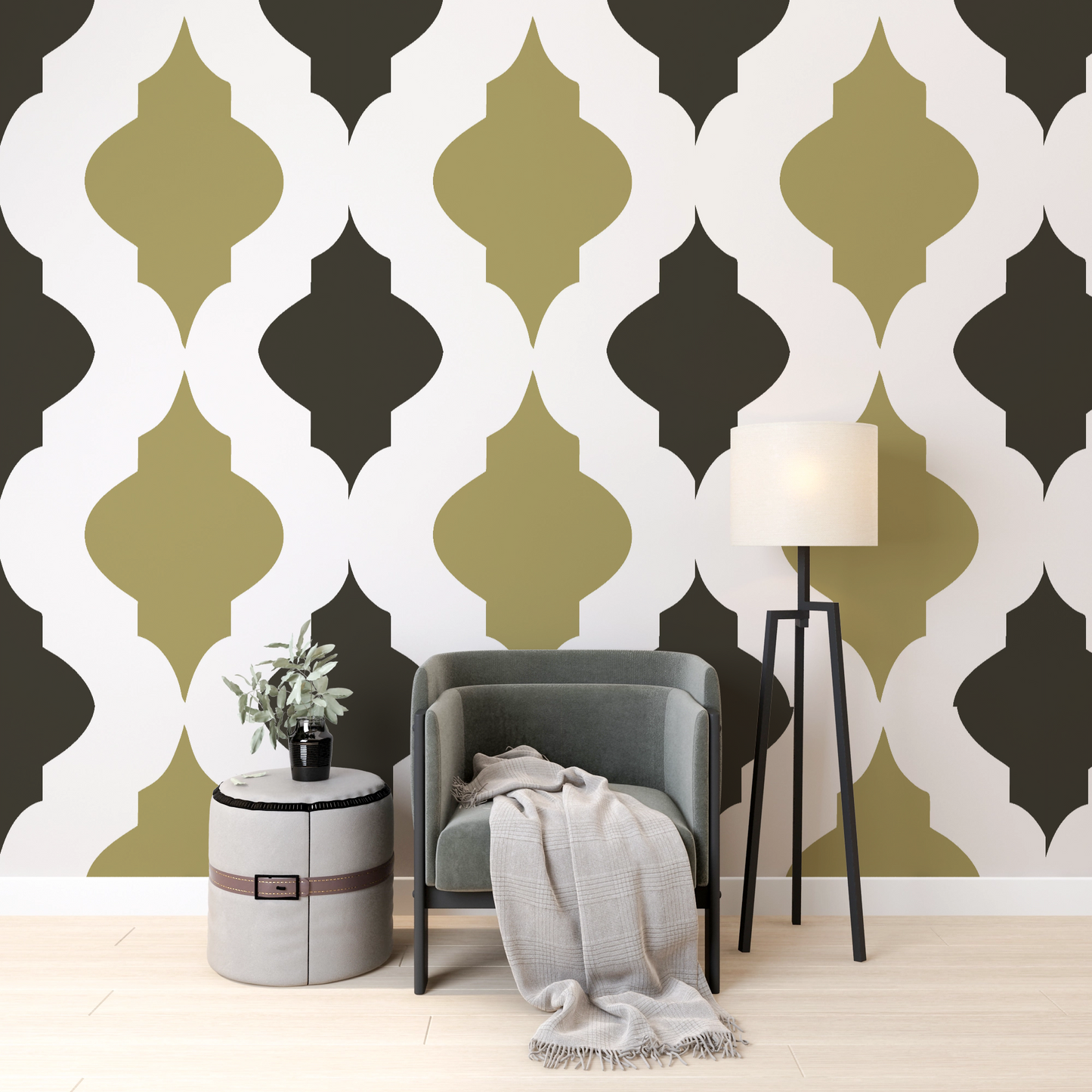 MaxxxMart - Wall Pattern Theme wall Stencil -8 (Inches)