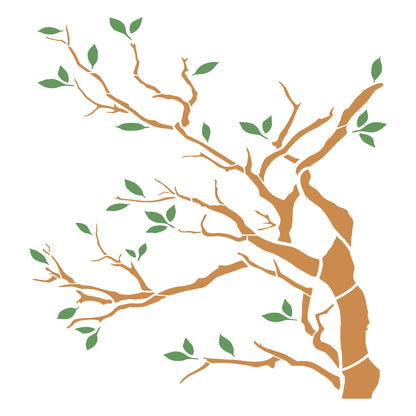 MaxxxMart - Trees And Branches Wall Stencil-7(Inches)