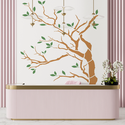 MaxxxMart - Trees And Branches Wall Stencil-7(Inches)
