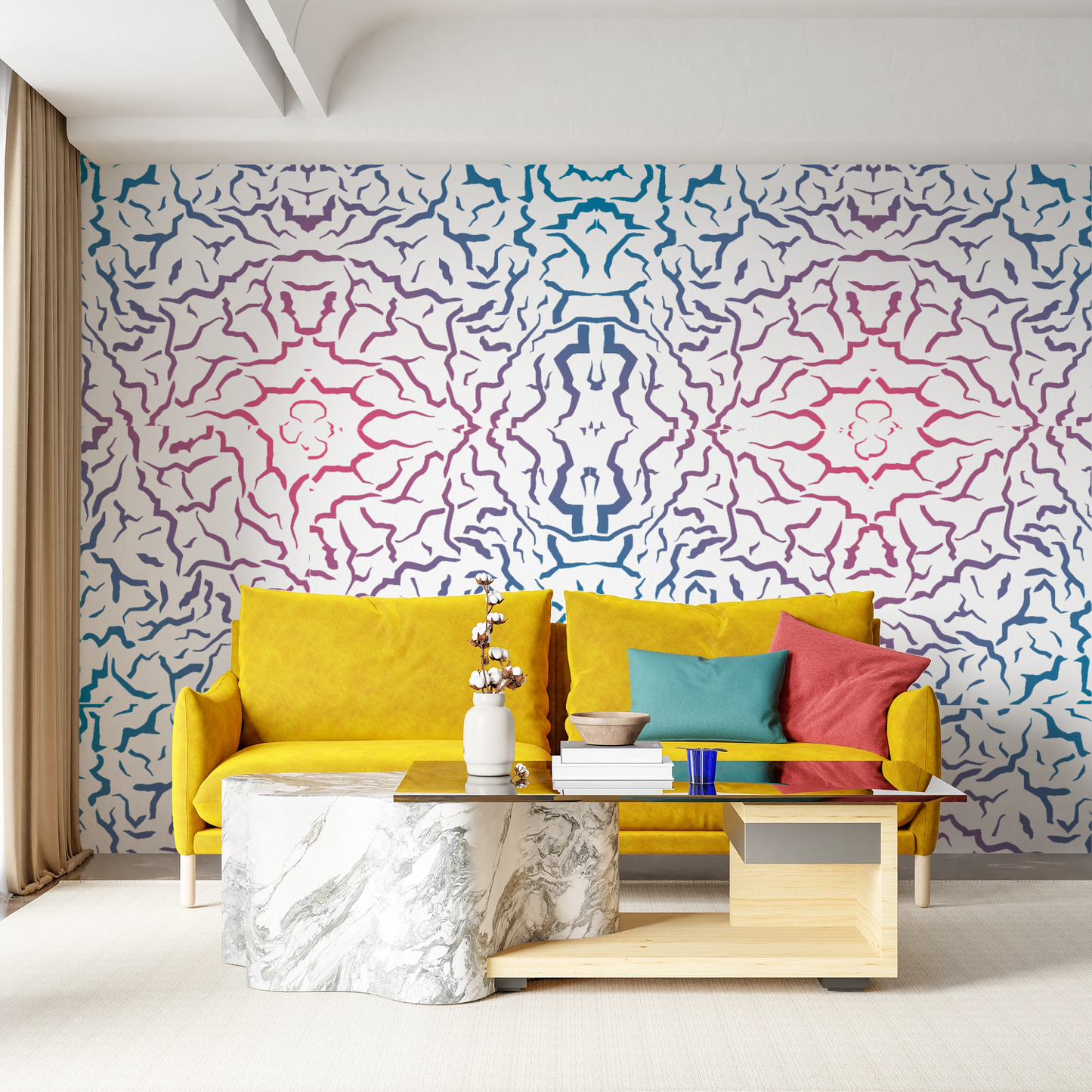 MaxxxMart - Wall Pattern Theme wall Stencil -7 (Inches)