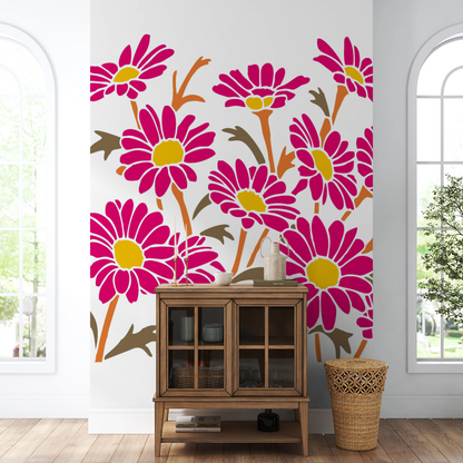 MaxxxMart - Flowers And Birds Wall Stencil(Inches)