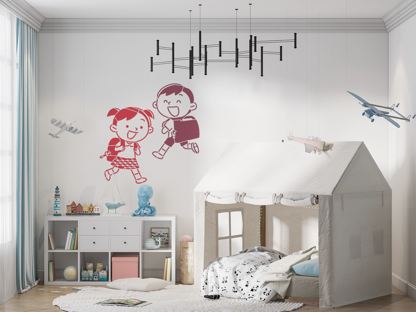 MaxxxMart - Multi Theme Wall stencil (Inches)