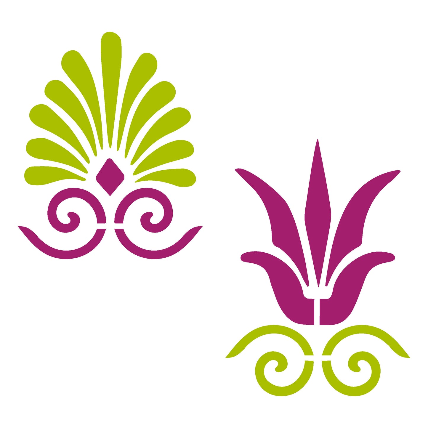 MaxxxMart - Damask Pattern Wall Stencil (Inches)