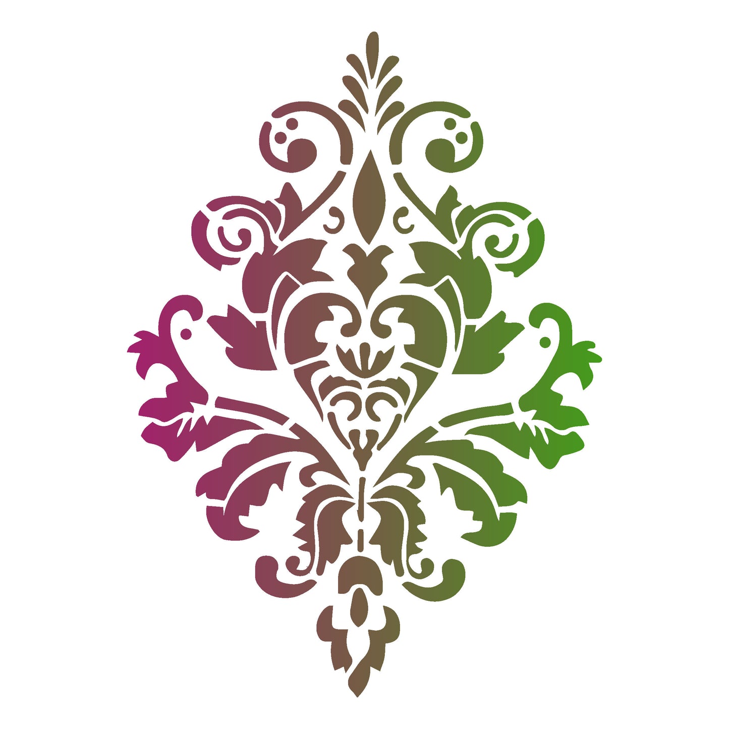 MaxxxMart - Damask Pattern Wall Stencil (Inches)