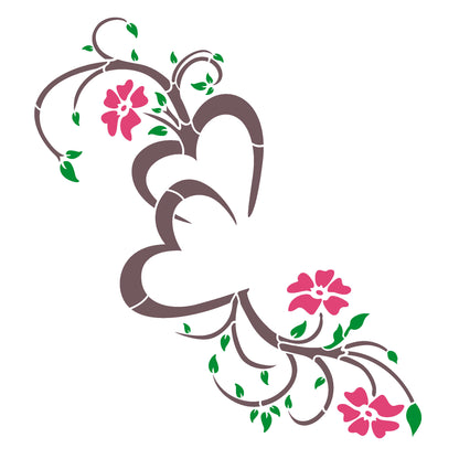 MaxxxMart -Heart Theme Stencil-1 (Inches)
