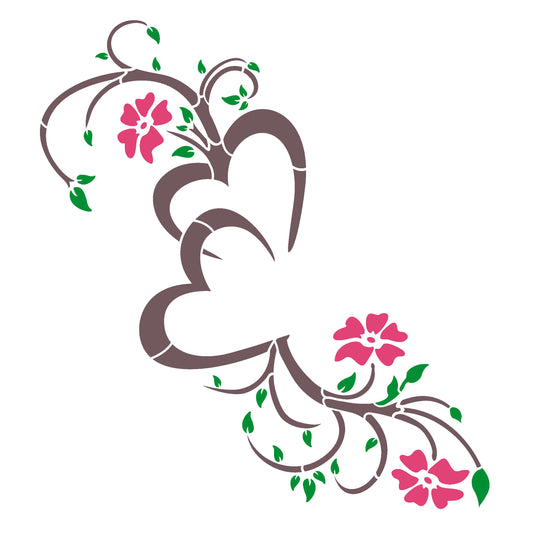 MaxxxMart -Heart Theme Stencil-1 (Inches)
