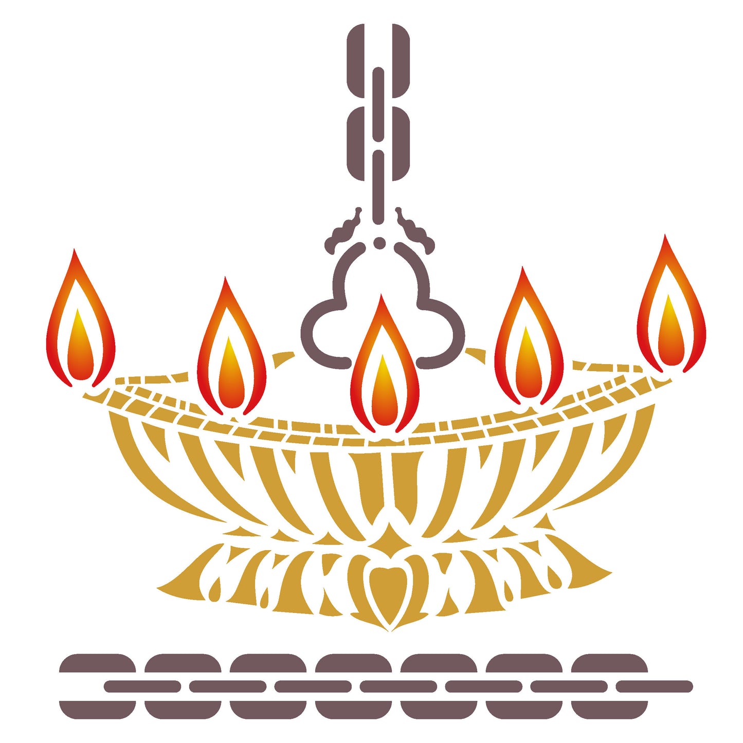 MaxxxMart - God's Theme Wall Stencil-3 (Inches)