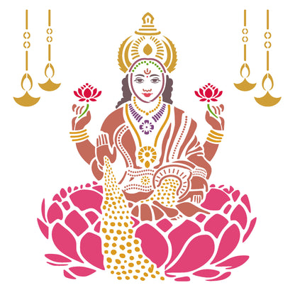 MaxxxMart - God Theme Wall Stencil (Inches)