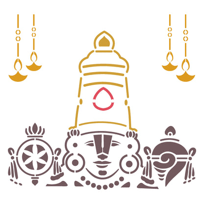 MaxxxMart - God Theme Wall Stencil (Inches)