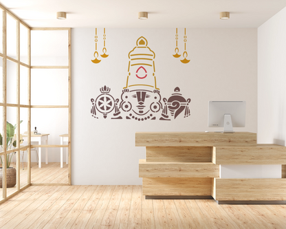 MaxxxMart - God Theme Wall Stencil (Inches)