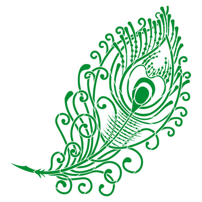 MaxxxMart-Feather Pattern Wall stencil (Inches)