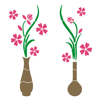 MaxxxMart-Flower Pattern Wall stencil (Inches)