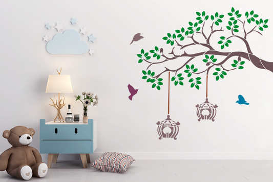 MaxxMart-Trees And Branches Wall Stencil (Inches)