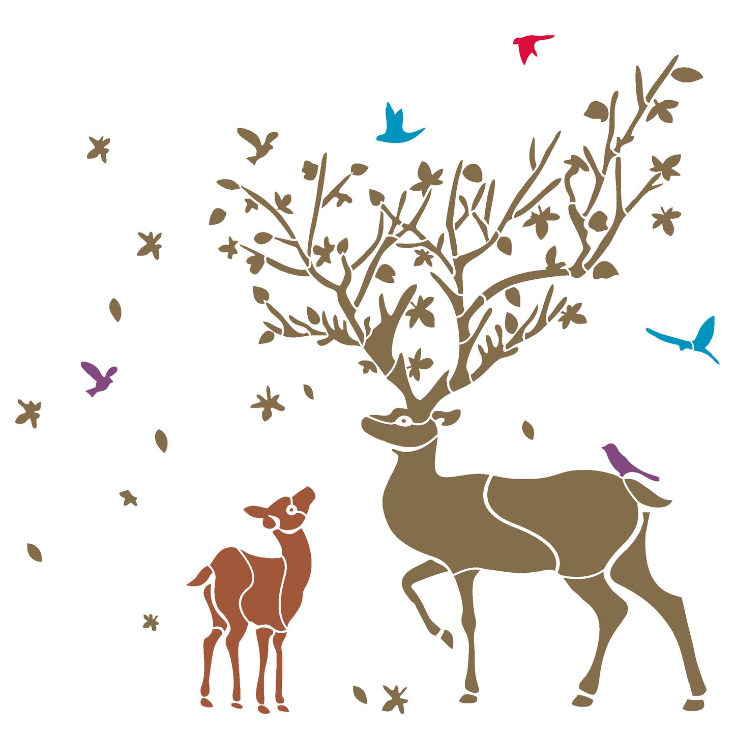 MaxxxMart - Animal Wall Stencil (Inches)