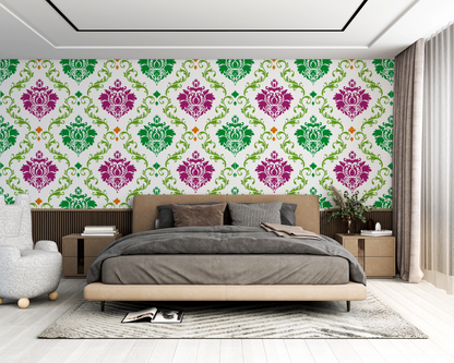 MaxxxMart - Damask Pattern Wall Stencil (Inches)