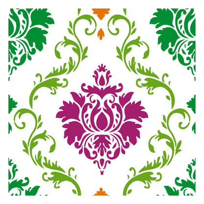 MaxxxMart - Damask Pattern Wall Stencil (Inches)