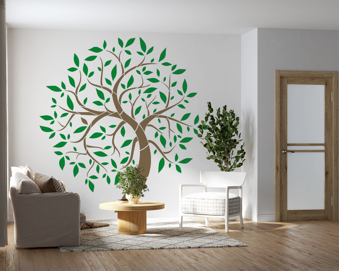 MaxxMart-Trees And Branches Wall Stencil (Inches)