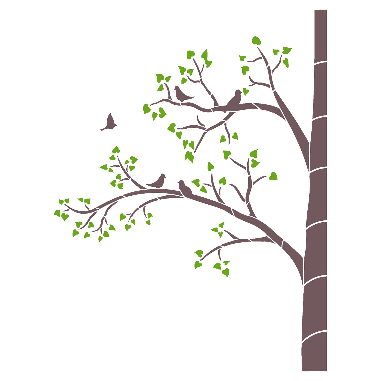 MaxxMart-Trees And Branches Wall Stencil (Inches)