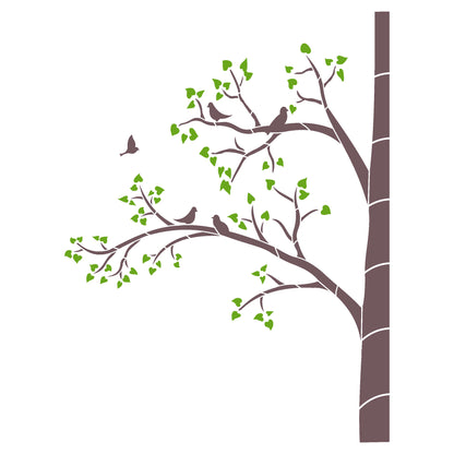 MaxxMart-Trees And Branches Wall Stencil (Inches)