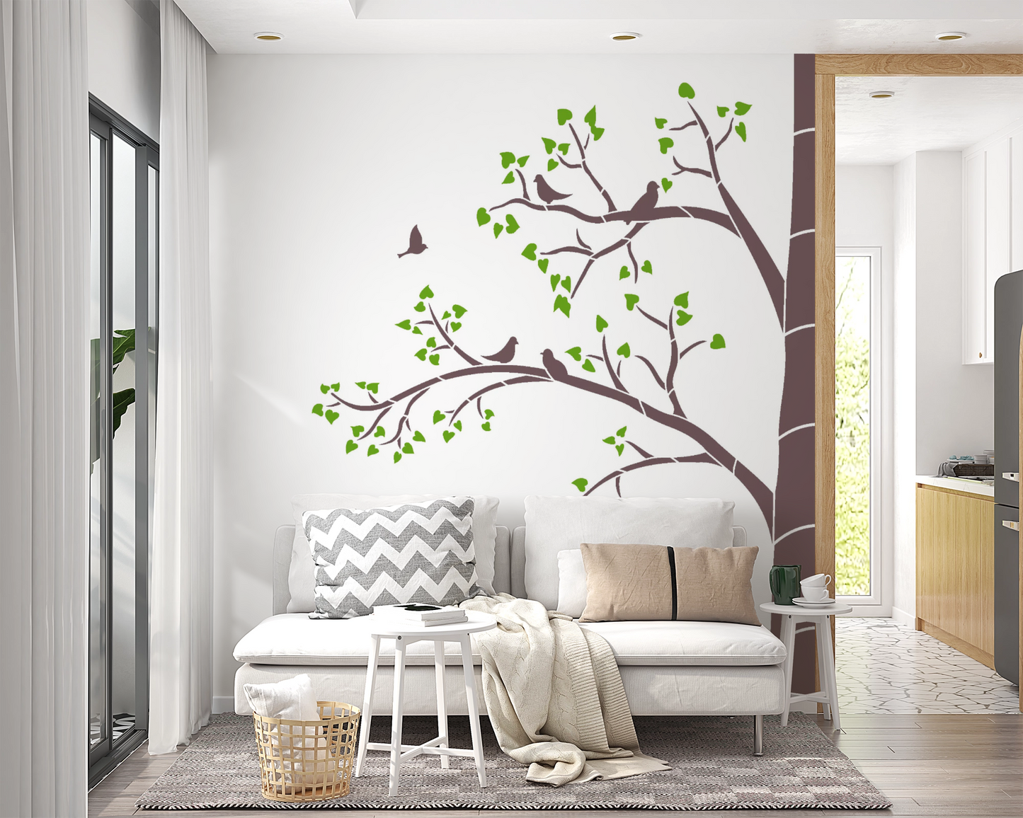 MaxxMart-Trees And Branches Wall Stencil (Inches)