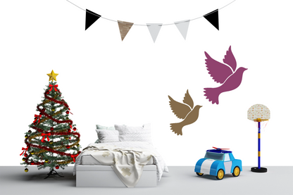 MaxxxMart -Birds Theme Wall Stencil (Inches)