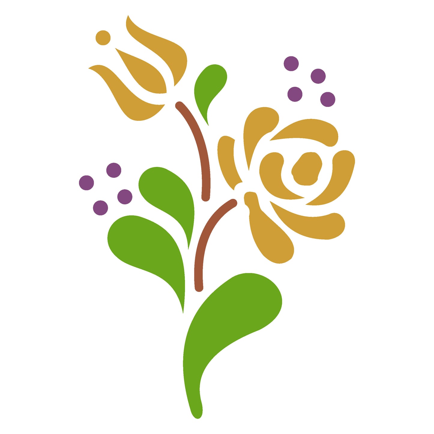 MaxxxMart - Flower Wall stencil (Inches)