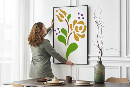 MaxxxMart - Flower Wall stencil (Inches)