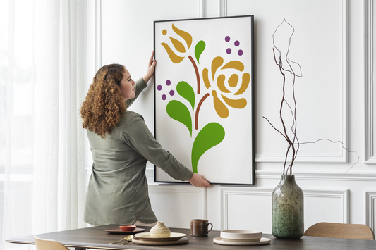 MaxxxMart - Flower Wall stencil (Inches)