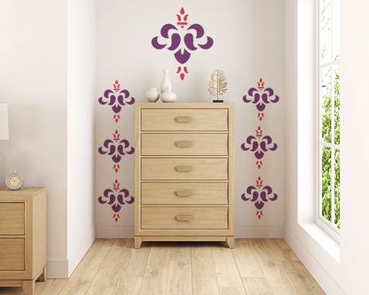 MaxxxMart - Damask Pattern Wall Stencil (Inches)