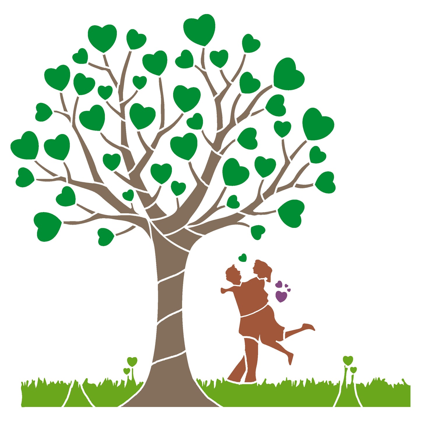 MaxxxMart-Trees And Branches Wall stencil (Inches)