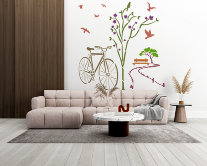 MaxxxMart-Trees And Branches Wall stencil (Inches)