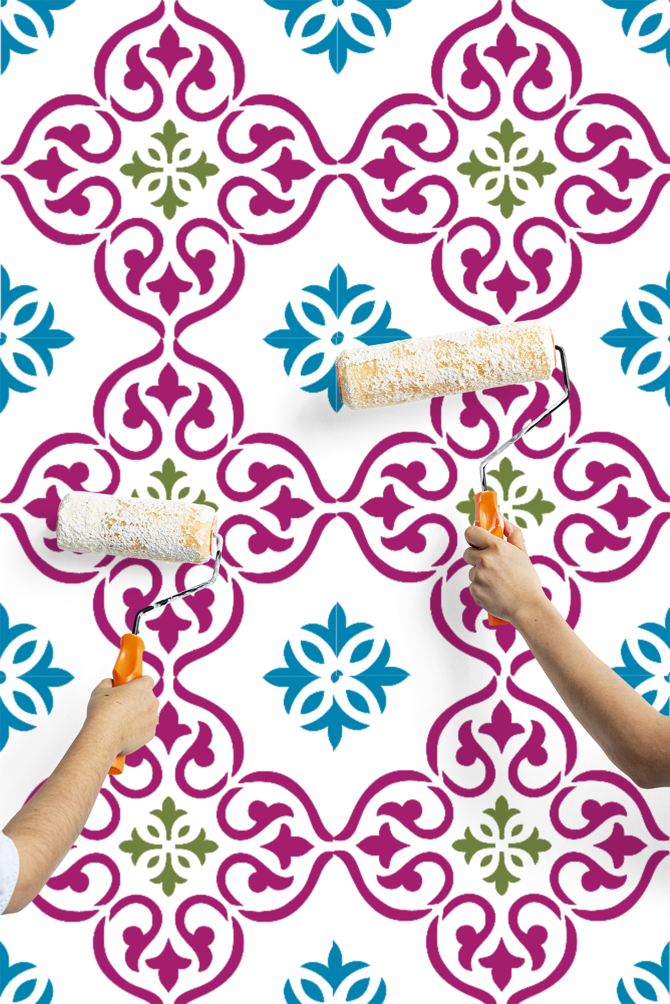 MaxxxMart-Tiles Pattern Wall stencil (Inches)