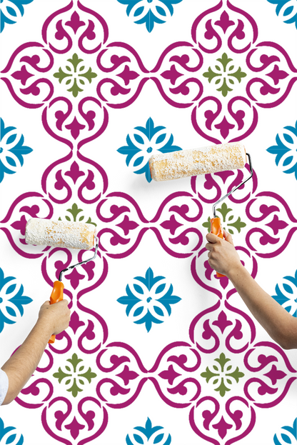 MaxxxMart-Tiles Pattern Wall stencil (Inches)