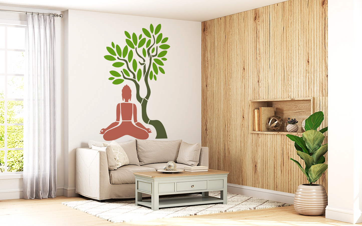 MaxxxMart - God's Theme Wall Stencil (Inches)